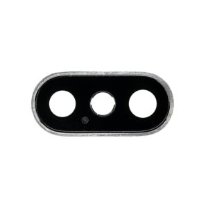 Cornice fotocamera posteriore e lente iPhone XS MAX Silver