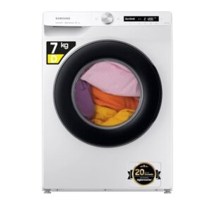 Samsung Lavatrice Ai Control UltraWash WW70AG6S28AWS3, Libera Installazione, 7 kg, 1200 RPM, Classe D, WiFi, Vapore, Carica Frontale, 60l x 85h x 45p cm