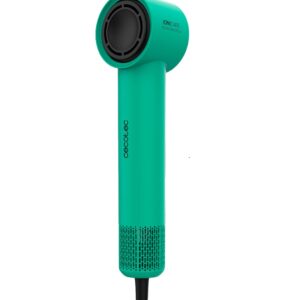 Cecotec Asciugacapelli Ionicare Rockstar Style Green. Compatto E Leggero 1500W Con Motore Brushless, 110.000 Rpm, Generatore Di Ioni, Impostazioni Temperatura E Velocità, Design Portatile