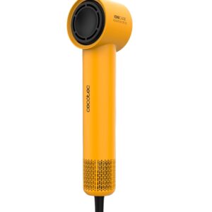 Cecotec Asciugacapelli Ionicare Rockstar Style Yellow. Compatto E Leggero 1500W Con Motore Brushless, 110.000 Rpm, Generatore Di Ioni, Impostazioni Temperatura E Velocità, Design Portatile
