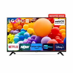 LG TV Led 43 4K UHD THIN Q Smart TV WebOS GEN7 con AI DVB-T2/T