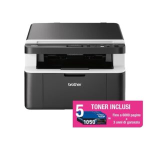 BROTHER STAMPANTE LASER B/N DCP1612W + 5 TONER TN1050