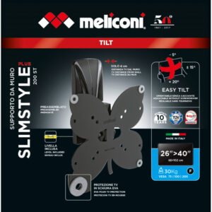 STAFFA PORTA MELICONI SLIMSTYLE200SPLUS -FINO A 45 POLLICI E 30KG-VESA 75 100 200