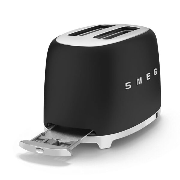 Smeg tostapane 2 fette decorato vintage nero opaco 950w