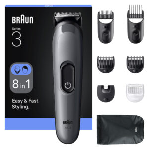 BRAUN AIO3540 REGOLABARBA MULTIGROOM 8IN1 50MN AUTONOMIA