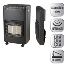 DCG STUFA GAS GH03N NERO PIEGHEVOLE 42,KW